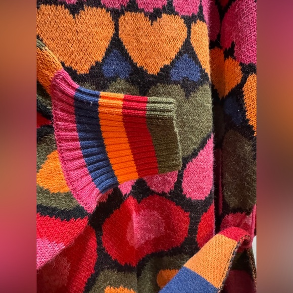 FARM Rio Multicolor Heart Pattern Sweater - Picture 8 of 11
